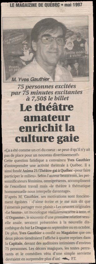 Le Magaizine de Qu�bec (mai 1997)