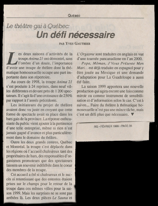RG (F�vrier 1999)