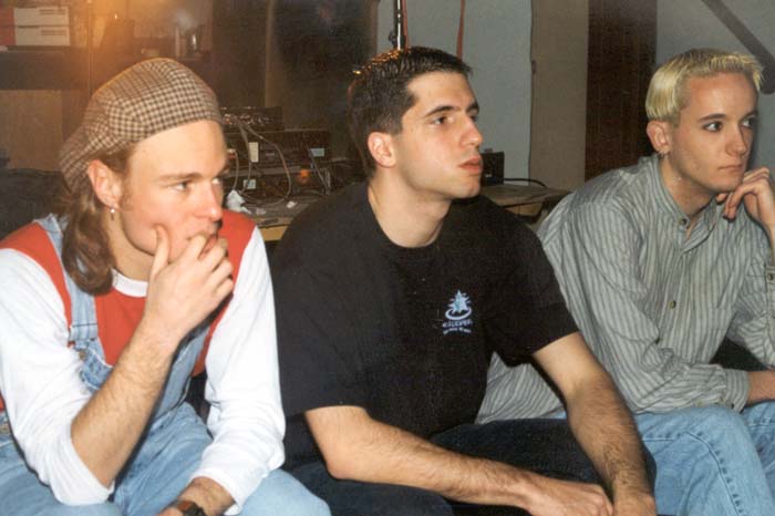 Creg Girouard, Carl Tardif et Philippe Groulx (r�p�titions de "P�pa, M�man, J'vous Pr�sente Mon Mari...")